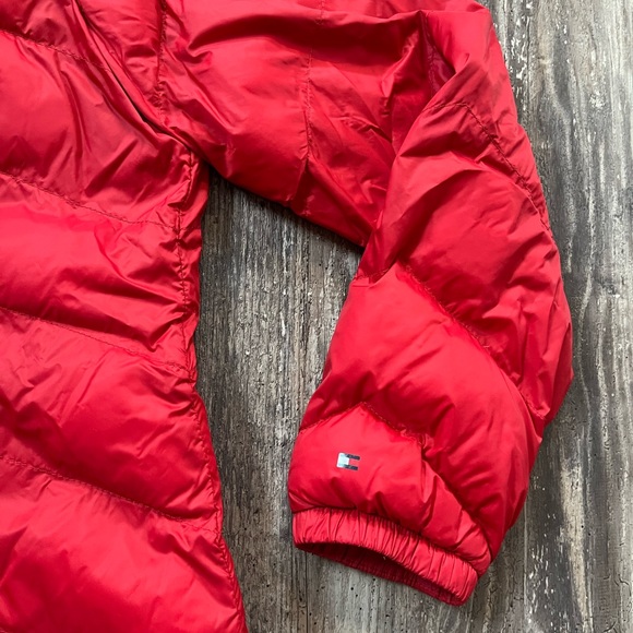 Tommy Hilfiger Winter Coat Women’s Size XL Red Puff Coat Packable Down Blend - Picture 5 of 10
